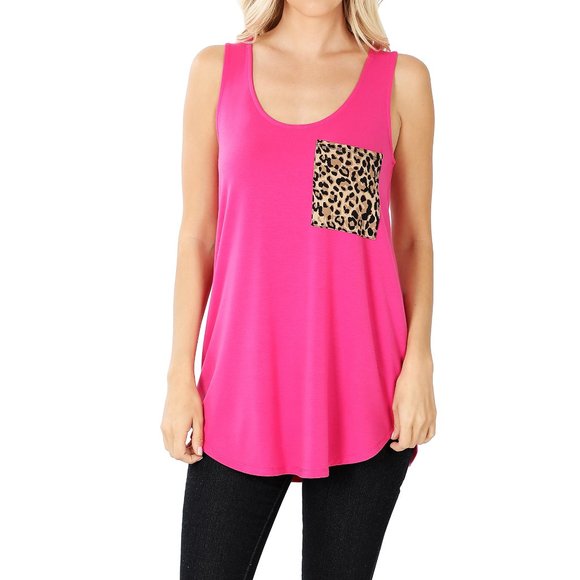 Tops - Leopard Pocket Tank